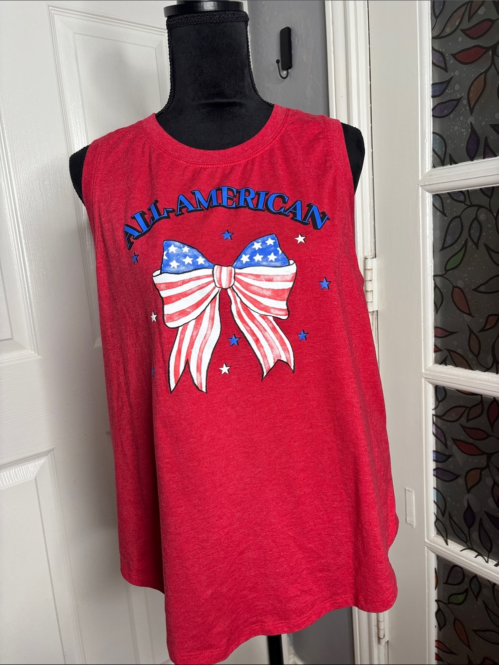 All-American Red Girls' Graphic Tank Top